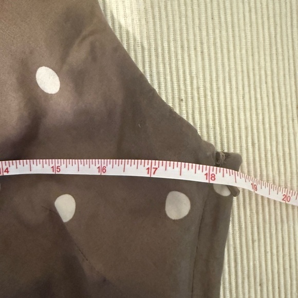 Anne Klein Brown Polka Dot Sleeveless Wrap Midi Dress Size 12 Belted - Picture 4 of 8